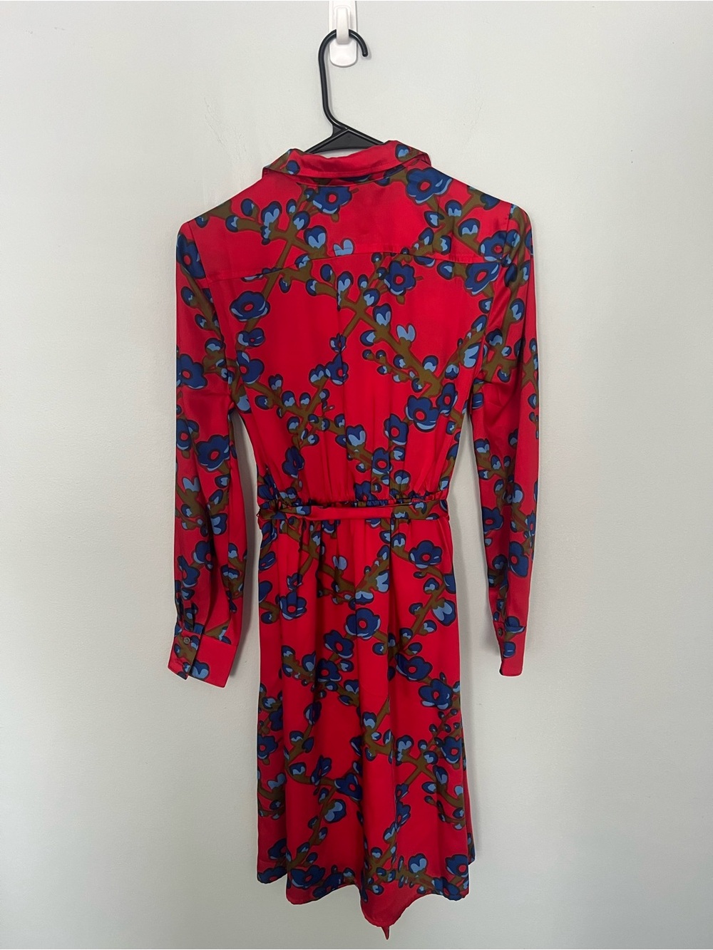 J. Crew Collection A-line Shirtdress in Lattice Floral Vintage Red size 4 - Picture 4 of 10
